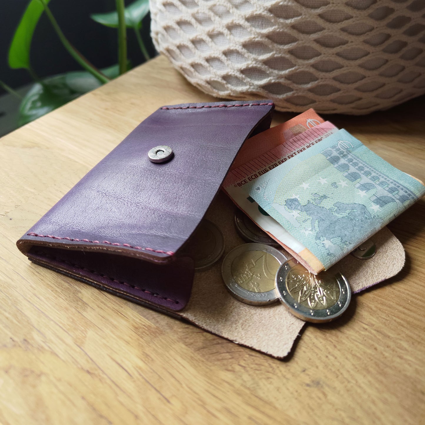 Le Pocket - Porte-monnaie avec emplacement carte en cuir